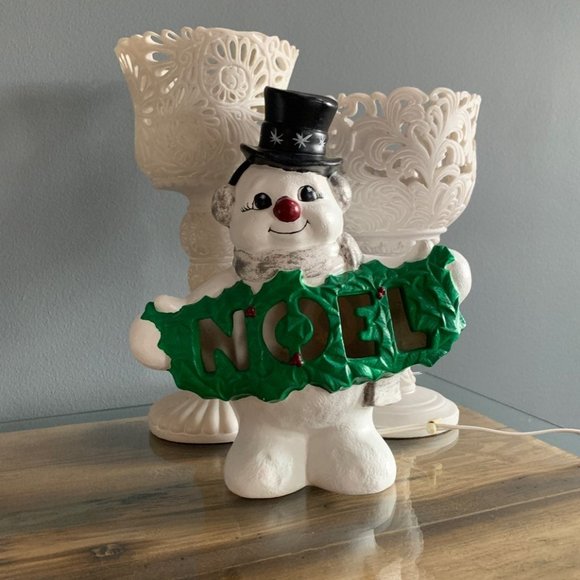 Vintage Christmas Frosty Snowman NOEL Light - Picture 8 of 8